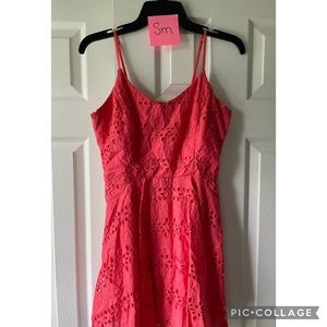 Coral/pink spaghetti strap dress, size small
